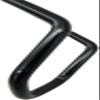 2-Piece Black Steel Bicycle Rear Derailleur Guard view 3