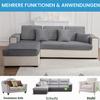 FASCINATDECO Flannel Sofa Cover, Non-Slip Sofa Protector, Gray, 110 x 210 cm view 2