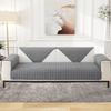 FASCINATDECO Flannel Sofa Cover, Non-Slip Sofa Protector, Gray, 110 x 210 cm view 3