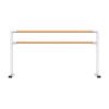 Freestanding Ballet Barre for Home, Children and Adults, Double Wooden Bars, White, 100 x 60 x 105 cm view 1