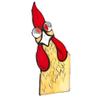 Begchy 3-Piece Funny Peeking Chicken Corner Decor, Handmade Stained Acrylic Sun Catcher view 1