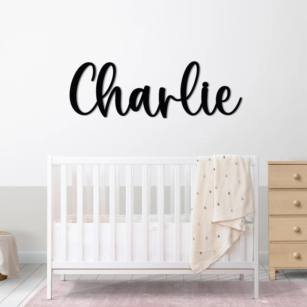 Zhongzhi Personalized Wooden Name Sign for Kids’ Room, 35 cm