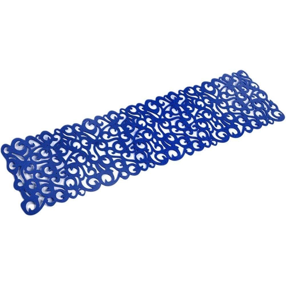 Danlai Rectangular Felt Table Runner with Cutout Floral Pattern