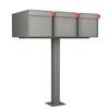 Big Americano American Mailbox for Three in Metallic Gray view 1