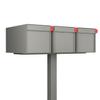 Big Americano American Mailbox for Three in Metallic Gray view 2