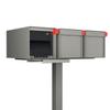 Big Americano American Mailbox for Three in Metallic Gray view 3