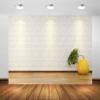 CORFOTO 3.5 x 3 m White Brick Wall & Wood Floor Photography Backdrop view 3