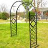 Bcojnlue Heavy-Duty Metal Garden Arch, Black, W240 x H230 cm view 2