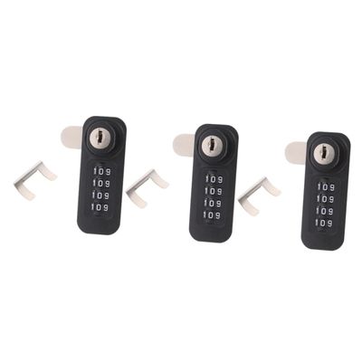 Angoily 3-Piece Mechanical Combination Locks for Cabinets, Steel Furniture, and Lockers