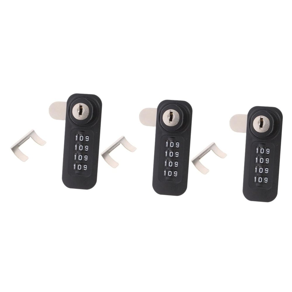 Angoily 3-Piece Mechanical Combination Locks for Cabinets, Steel Furniture, and Lockers