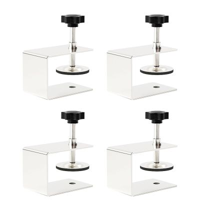 Stainless Steel Drawer Clamps, Fastening Clips, 4-Piece Set