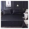 HKYBCF Ice Silk Flat Bed Sheet Set, Solid Color, Satin, Queen Size, White, 2 Pillowcases (48 x 74) view 4