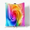 Soft Flannel Throw Blanket 180 x 200 cm, Colorful Rose Petal Gradient view 2