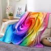 Soft Flannel Throw Blanket 100 x 130 cm, Colorful Rose Petal Print view 3