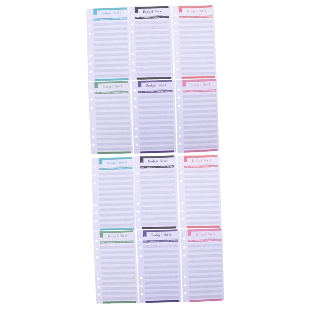 SEWACC 40-Piece Budget Sheets with Holes for Budget Planners and Wallets