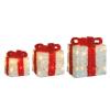 Magie di Natale Set of 3 Illuminated Gift Boxes, White and Red view 1