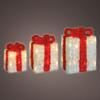 Magie di Natale Set of 3 Illuminated Gift Boxes, White and Red view 2