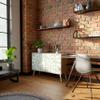 HEALANCY Sideboard Cabinet with 2 Doors, Highboard for Living Room, Bedroom, Dining Room or Hallway, Riva Oak view 3