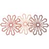 Flower-Shaped TPR Kitchen Pot Mats, 3-Piece Set, Brown, Heat-Resistant view 1