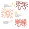 Flower-Shaped TPR Kitchen Pot Mats, 3-Piece Set, Brown, Heat-Resistant view 2