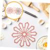 Flower-Shaped TPR Kitchen Pot Mats, 3-Piece Set, Brown, Heat-Resistant view 3