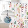 12-Piece Stainless Steel Shower Curtain Hooks with Crystal Glass, Blue Vinyl Record Pattern view 4