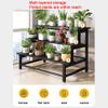 KADEUX Black 3-Tier Metal Plant Stand, 100 cm / 39 in view 2