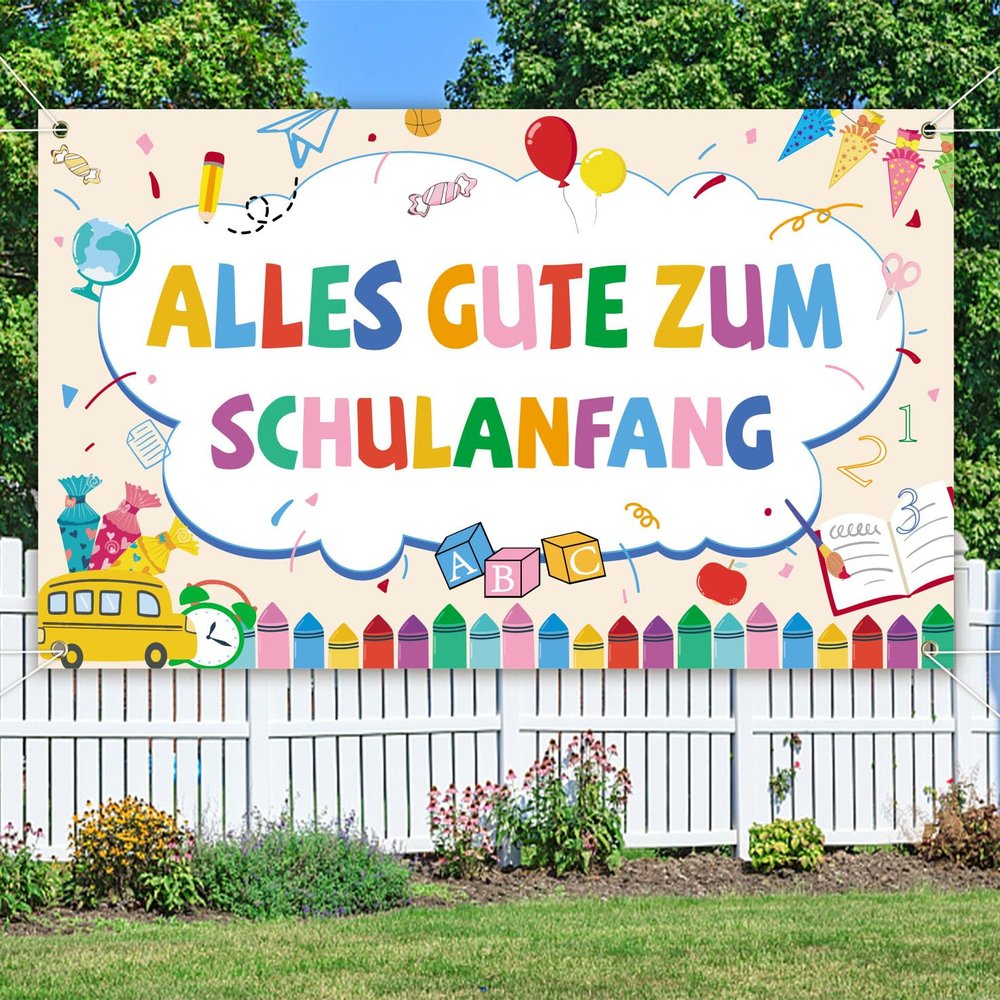 Back-to-School Decoration Banner, Best Wishes for Starting School