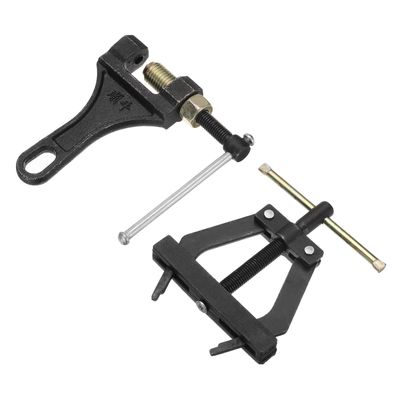 QUARKZMAN Chain Tool Set for #420–#530 / 08A–10A Chains, Holder, Extractor and Breaker for Bicycle and Motorcycle Chains (Carbon Steel)