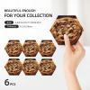 Ceramic Drink Coasters with Holder, Set of 6 view 3
