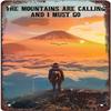 Funny Tin Sign “The Mountains Are Calling and I Must Go,” 30 × 20 cm view 1
