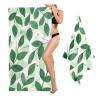 SHROUDEX Tropical Plants Beach Towel 90 x 180 cm, Palm Leaf Monstera Microfiber Towel for Kids, Girls and Boys, Bathing, Camping and Yoga view 1