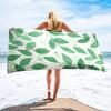 SHROUDEX Tropical Plants Beach Towel 90 x 180 cm, Palm Leaf Monstera Microfiber Towel for Kids, Girls and Boys, Bathing, Camping and Yoga view 2