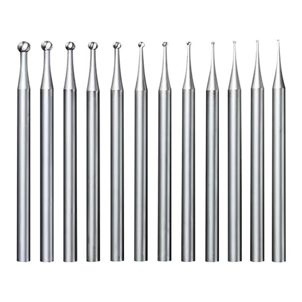 Remingtape 12-Piece Round Burr Set for Jewelry Making, 3/32-Inch Shank