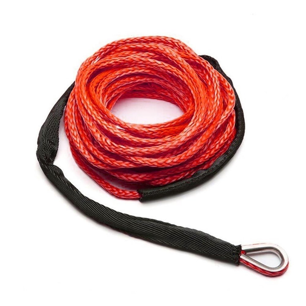 Synthetic Winch Rope Kit, 15 m x 6 mm, 7,700 lb, Gray