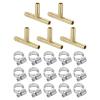 QUARKZMAN 5-Piece 3-Way Brass Hose Connector Set, 6 mm T-Fittings with 15 Hose Clamps for Water, Fuel and Air view 1