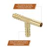 QUARKZMAN 5-Piece 3-Way Brass Hose Connector Set, 6 mm T-Fittings with 15 Hose Clamps for Water, Fuel and Air view 4