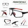 Long Keeper Photochromic Clear Sports Sunglasses for Men and Women, Cycling, Driving, Fishing, Running, UV400 Protection, White view 4
