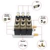 4V410-15 2-Position 5-Way Quadruple Solenoid Valve, AC220V, 12 mm Fittings, 3 Stations view 4