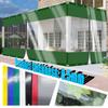 Transparent PVC Tarpaulin with Metal Eyelets and Zipper, 0.5 mm Thick, Green, 1.5 × 7.2 m view 2