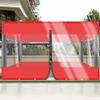 Transparent Spliced PVC Tarp with Metal Eyelets, 0.5 mm Thick, for Outdoor Use (Red, 1 Zipper) / Size: H 7 m x W 7.5 m view 1