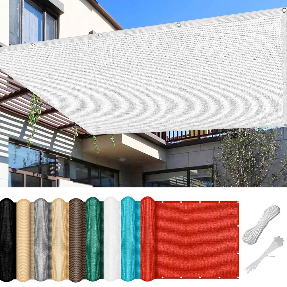 White Privacy Shade Sail 300 x 570 cm, 98% UV Protection