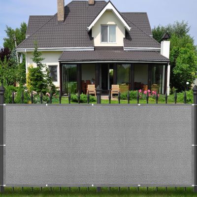 Rectangular Shade Sail 400 x 420 cm, 98% UV Protection, Light Gray
