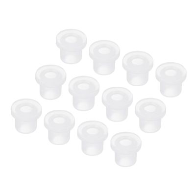 QUARKZMAN 20-Pack Rubber Grommets, 10 mm Mounting Hole x 6 mm ID x 11 mm H, T-Shaped, Transparent