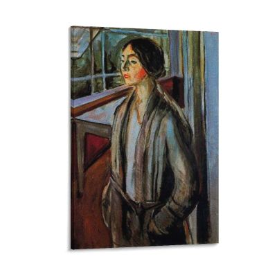 Edvard Munch Woman on the Veranda Canvas Poster, 20 x 30 cm