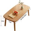 RAYACO Portable Folding Coffee Table, Rectangular Low Floor Table, Natural, 100 cm view 3