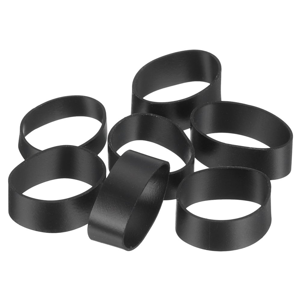QUARKZMAN 300-Piece Silicone Rubber Bands, 15 x 7 mm, Black