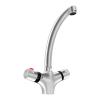 Thermostatic Bathroom Sink Faucet, Deck-Mounted, Single-Hole, Brushed Stainless Steel view 1