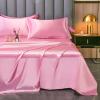 Vegan Silk Sheets, King, Hypoallergenic, Wrinkle-Resistant Satin, Cool and Breathable, Luxury Hotel Gray view 1