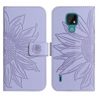 Rfvzubemok Flip Phone Case for Motorola Moto E7 4G, Purple